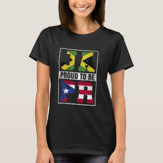ジャマ誇りを持ったマイカとプエルトリコをミックス Tシャツ