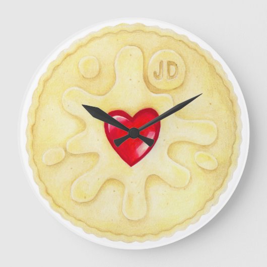 ジャミドジャービスケットイラストレーションウォールクロック ラージ壁時計 (正面)