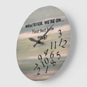 ジャミパーソナライズされたンおもしろいグ付き時計 ラージ壁時計 (傾斜)