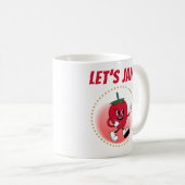 ジャムおもしろい引用文ストロベリーマンガ コーヒーマグカップ (正面右)