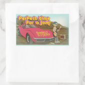 ジャムにぴったりの時間！シール 長方形シール (バッグ)