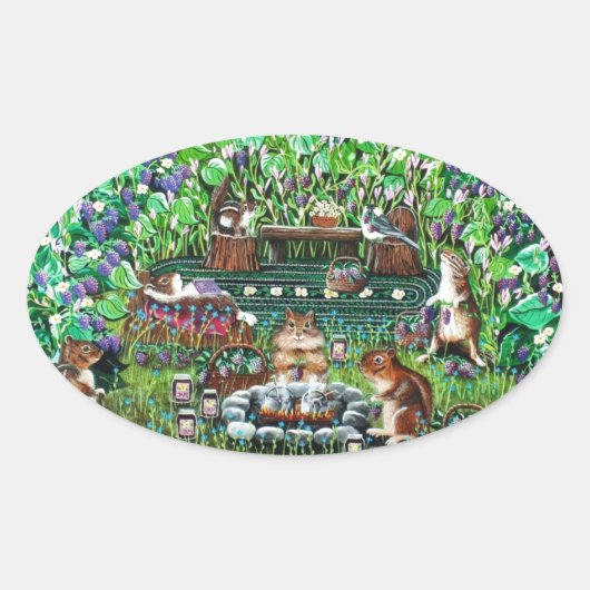 ジャムの喜び 楕円形シール (正面)