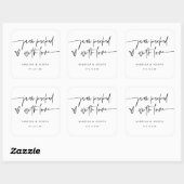 ジャムの結婚商品ラベルのビジネスステッカー スクエアシール (シート)