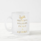 ジャムの野性生物のピクルスリス フロストグラスマグカップ (左)