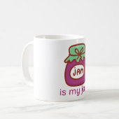 ジャムは私のジャム コーヒーマグカップ (正面左)