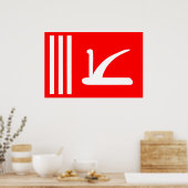 ジャムカシミール国旗 ポスター (キッチン)