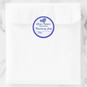 ジャムジャパーソナライズされたールラベルブルーベリージャムラウンド ラウンドシール (バッグ)