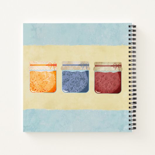 ジャムジャーズホーム缶詰パーソナライズされた料理本レシピ ノートブック (裏面)