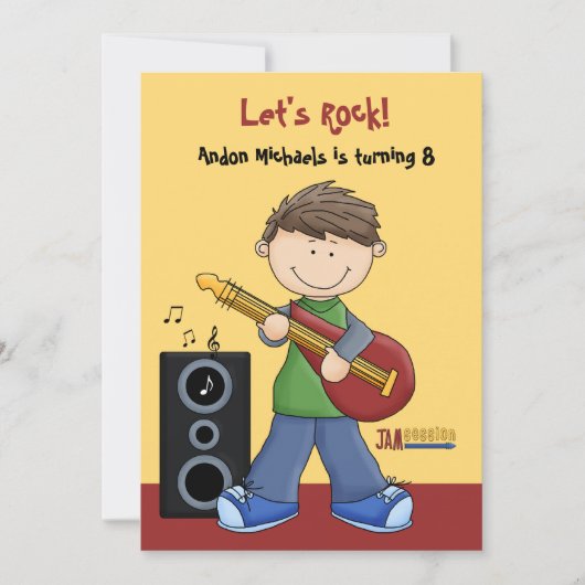 ジャムセッション - 誕生日パーティー招待状 招待状 (正面)