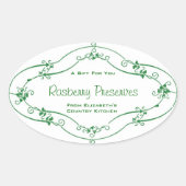 ジャムゼリーカスタム保存用ベーキングラベル 楕円形シール (正面)