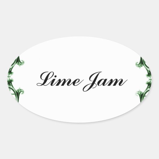 ジャムゼリー食品のシールとラベルを保存 楕円形シール (正面)