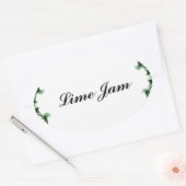 ジャムゼリー食品のシールとラベルを保存 楕円形シール (封筒)