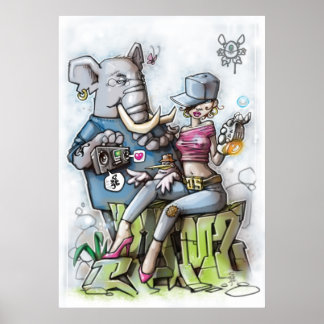 ジャムツ図解入りの、写真付きの1 ポスター