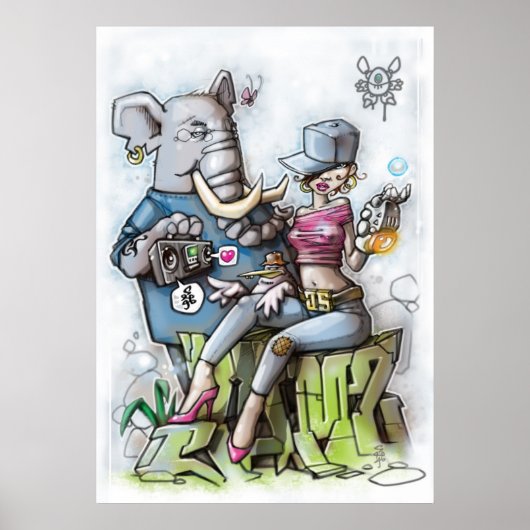 ジャムツ図解入りの、写真付きの1 ポスター (正面)