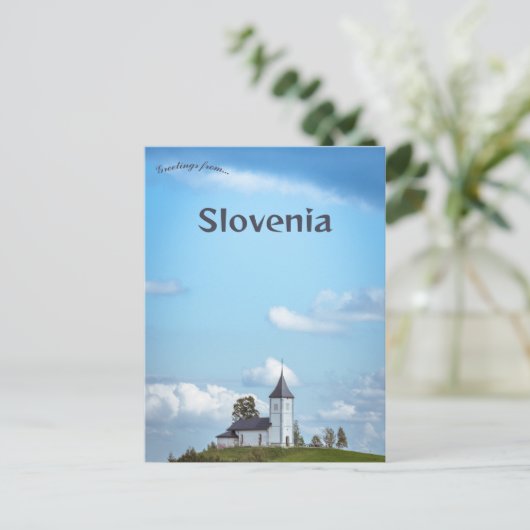 ジャムニク・スロベニアの聖プリモズ教会 ポストカード (スタンド正面)