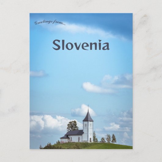 ジャムニク・スロベニアの聖プリモズ教会 ポストカード (正面)