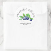 ジャムパックラブブルーベリージャム結婚式の引き出物 ラウンドシール (バッグ)