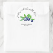 ジャムパックラブブルーベリージャム結婚式の引き出物 ラウンドシール (バッグ)