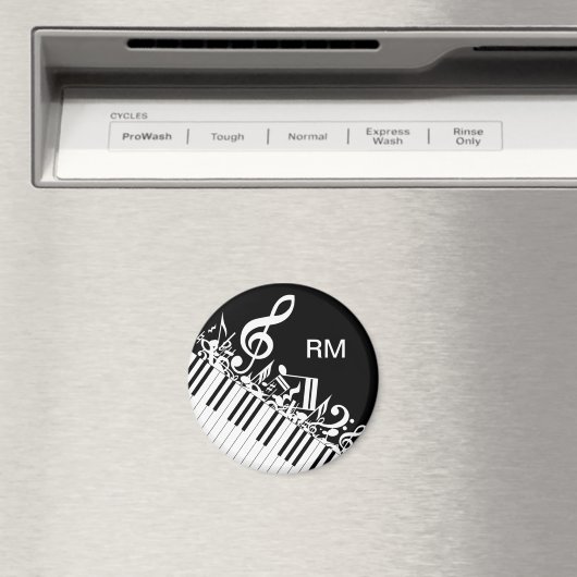 ジャムパーソナライズされたリングされた楽譜とピアノ鍵 マグネット (インサイチュ (食洗機))
