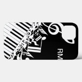 ジャムパーソナライズされたリングされた楽譜とピアノ鍵 Case-Mate iPhoneケース (裏面 (横))