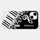ジャムパーソナライズされたリングされた楽譜とピアノ鍵 Case-Mate iPhoneケース (裏面 (横))