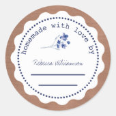 ジャムパーソナライズされた缶詰 |愛で自家製 ラウンドシール (正面)