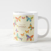 ジャムボカラフルジュグデザインと抽象芸術Butterflie ジャンボコーヒーマグカップ (右)
