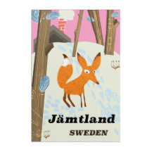 ジャムランドスウェーデンヴィンテージ旅行ポスター