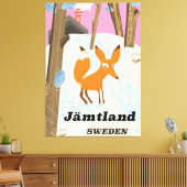 ジャムランドスウェーデンヴィンテージ旅行ポスター キャンバスプリント (インサイチュ (リビング))
