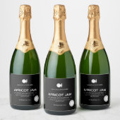 ジャム瓶ラベル包装デザイン スパークリングワインラベル (ボトル)