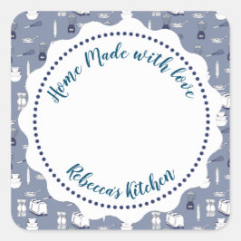 ジャム缶ラベル  | 手作り メイソンジャー スクエアシール