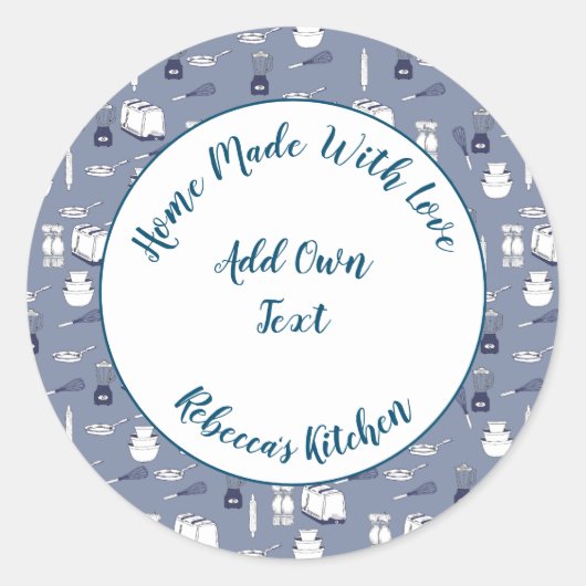 ジャム缶詰ラベル |自家製プロダクトラベル ラウンドシール (正面)