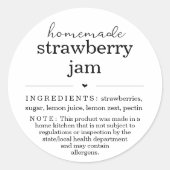 ジャム缶詰ラベルwコテージ食品法&食材 ラウンドシール (正面)