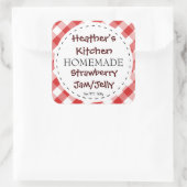 ジャム/ゼリー スクエア チェック シール (バッグ)