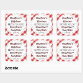 ジャム/ゼリー スクエア チェック スティッカー スクエアシール (シート)