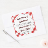 ジャム/ゼリー スクエア チェック スティッカー スクエアシール (封筒)