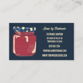 ジャム、ゼリー、ネイビーブルー、レッドカスタムを保持 名刺 (正面)