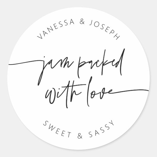 ジャムJARラベル結婚式の引き出物製品シールG400 ラウンドシール (正面)