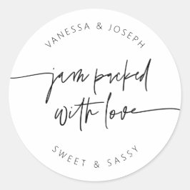 ジャムJARラベル結婚式の引き出物製品シールG400 ラウンドシール