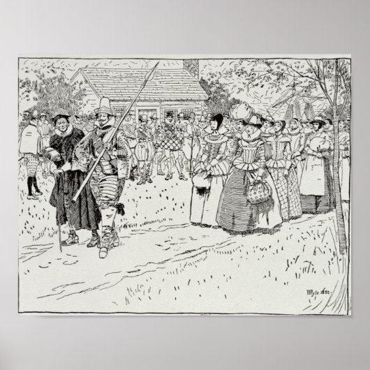 ジャメスタウンに若い女性が到着する ポスター (正面)