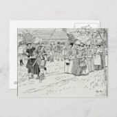 ジャメスタウンに若い女性が到着する ポストカード (正面/裏面)