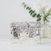 ジャメスタウンに若い女性が到着する ポストカード (スタンド正面)