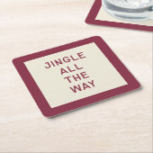 ジャラジャラと音を立てる | クリスマスキャロル海岸 スクエアペーパーコースター (アングル)