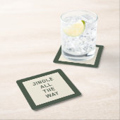 ジャラジャラと音を立てる | クリスマスミニマルコースター スクエアペーパーコースター (インサイチュ)