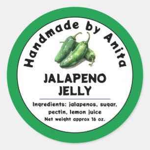 ジャラペモダンノジャムまたはゼリー缶詰瓶ラベル ラウンドシール