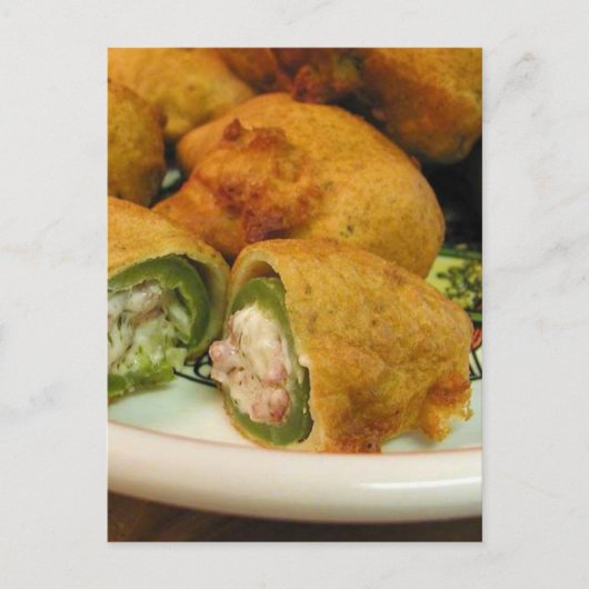 ジャラペ詰まったノスフードディナー料理 ポストカード (正面)