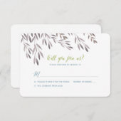 ジャラーへのワイルドフラワーウェディングRSVP 出欠カード (正面/裏面)