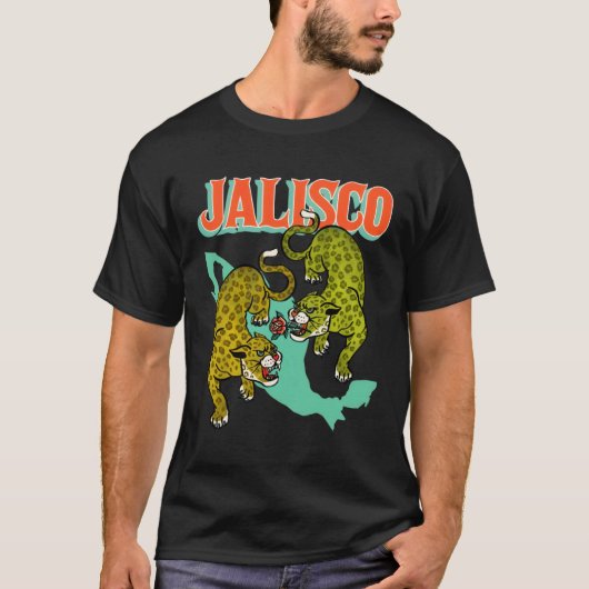 ジャリスコメキシコジャガーキャットワールドトラベルメキシコ Tシャツ (正面)