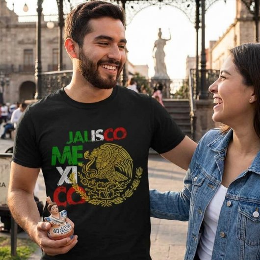 ジャリスコメキシコ国旗のTシャツ Tシャツ