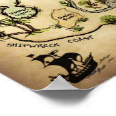 ジャリーロ失ったジャーの宝島の地図 ポスター (角)